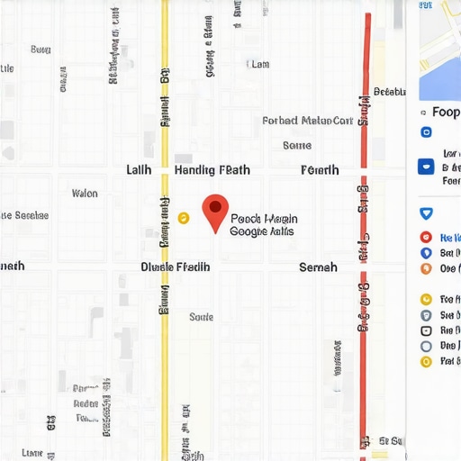 Google Maps interface showcasing schema markup and Fort Worth landmarks