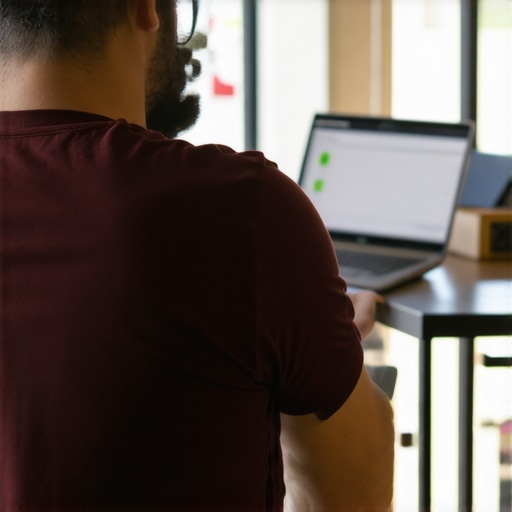 Fort Worth Business Owner Optimizing GMB Fort Worth business owner editing Google My Business profile on a laptop.