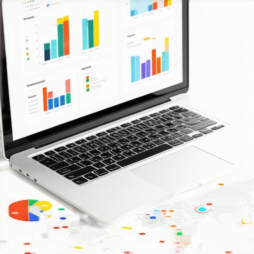 Laptop screen displaying SEO analytics, maps, and citation data for Fort Worth