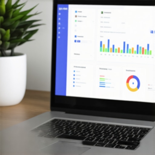 Laptop with SEO analytics dashboard for local Fort Worth SEO