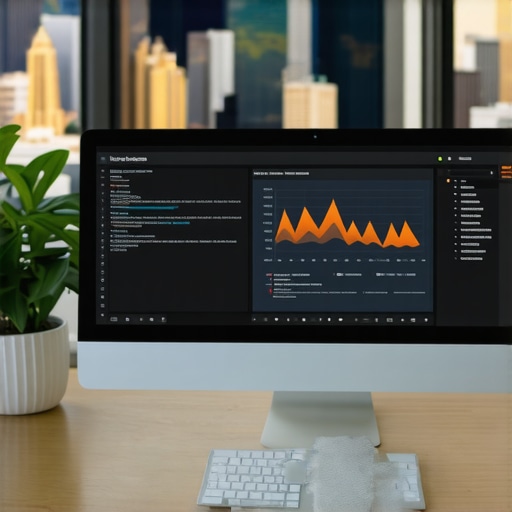 Digital marketing professional reviewing local SEO analytics on a computer