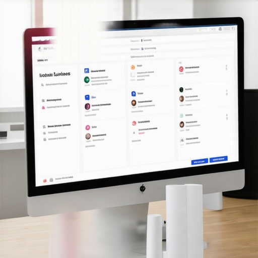 A workspace with SEO tools on a computer monitor illustrating local business optimization in Fort Worth