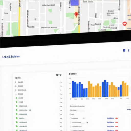 Screenshot of local SEO tracking tools with Fort Worth map and rankings.