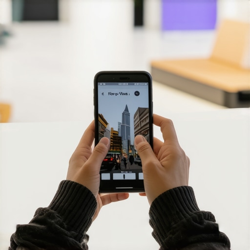 Person using smartphone for local voice search in Fort Worth