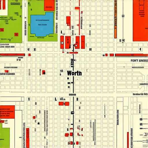 Fort Worth Local Map with Business Locations Map of Fort Worth showing local businesses and landmarks